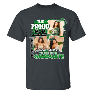 Personalized Proud Mom Graduation Shirt 2026 – Custom Photo, Name, School, Senior Graduate Gift